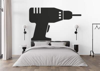 Drill  icon. Wall mural