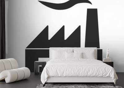 Factory - vector icon. Wall mural