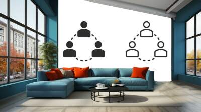 Human interaction - vector icon. Wall mural