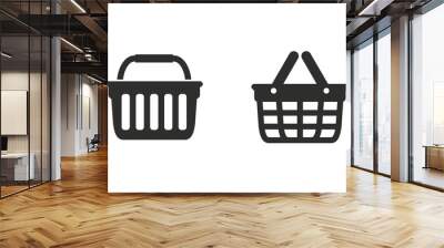 shopping basket - vector icon. Wall mural