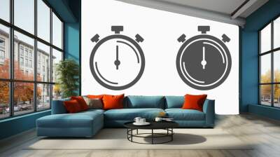 Stopwatch vector icon Wall mural