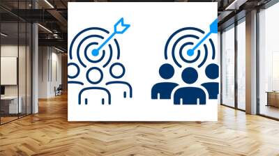 Team target icons on white background. Vector illustration. Wall mural