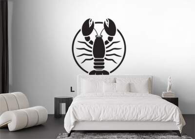 Lobster vector logo icon design template Wall mural