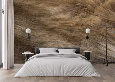 The hair of the reindeer, dark brown and white wool. And there is a beautiful wave pattern Looks soft, pleasant to the touch. The color is not bright. Dark tone style Wall mural