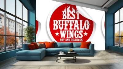 Best hot chicken wings stickers set Wall mural