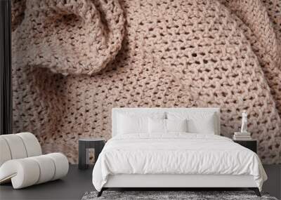 Knitted linen background, fashion closeup backdrop Wall mural