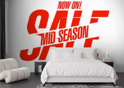 Mega discounts, mid season sale banner Wall mural