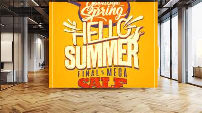 New summer collections ad banner, spring collections sale Wall mural