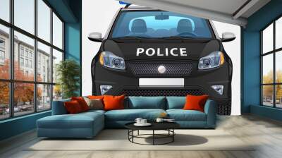 Vector Police Car #1 - Front view | Visible interior version Wall mural