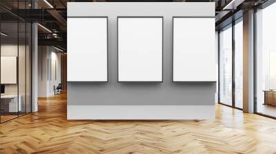 blank pictures on the wall, 3d render illustration Wall mural