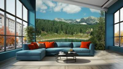 Beautiful lake and  landscape of Slovenian mountains Wall mural