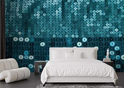 blue sequin background Wall mural