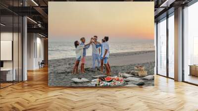 Friends Rising Glasses Wall mural