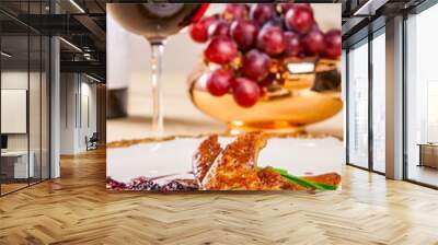 Foie gras with berries Wall mural