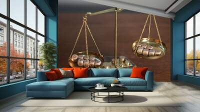 the libra between quantity and quality Wall mural