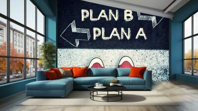 Plan a and b dilemma Wall mural