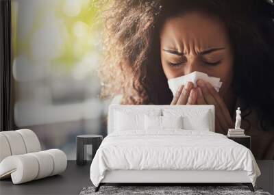 Flu, virus treatment Wall mural