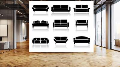 Vector sofa Wall mural