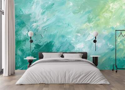 Light spring abstract background, oil painting with brush strokes Wall mural