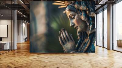 Our Lady Virgin Mary statue Wall mural