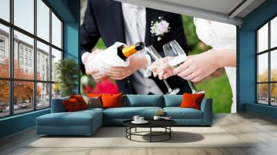 Wedding Champagne Toast Wall mural