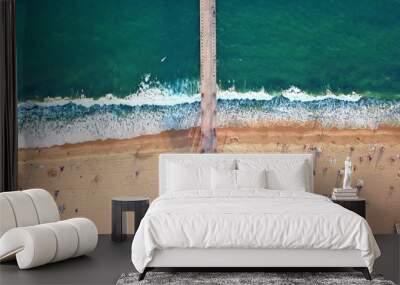 Hermosa Beach in California from above Wall mural