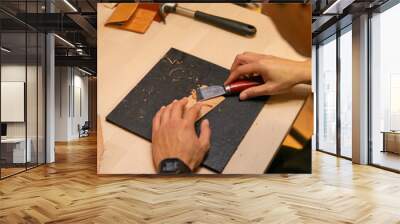 Tools and Methods of Craft Leatherwork Wall mural