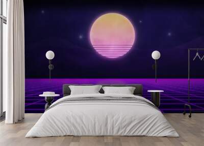 Retro Vaporwave Wallpaper Wall mural