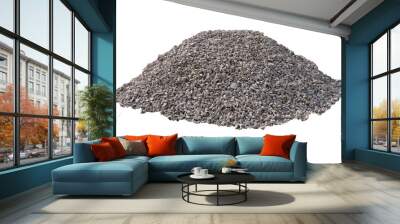 Construction rubble, building materials in a pile on a white background Wall mural