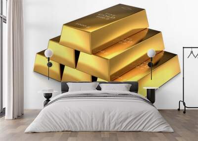 gold bars Wall mural