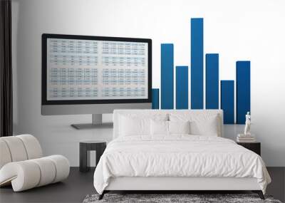 modern financial analysis Wall mural