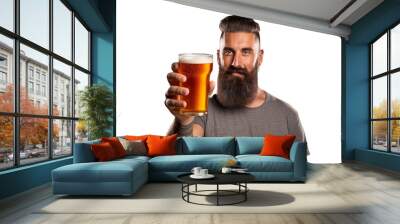 beer isolated on white/ transparent background Wall mural