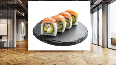 california roll maki suhsi isolated on transparent background Wall mural