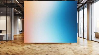 Cool blue to warm orange gradient background Wall mural