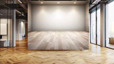 empty white room with floor Wall mural