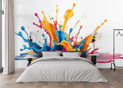 splash of paint, png background  Wall mural