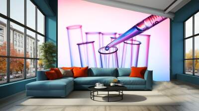 pipette and test tube in a laboratory Wall mural