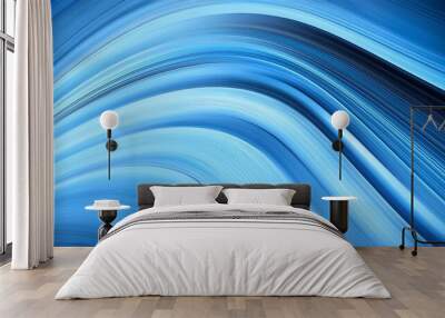 background abstract classic blue line curve color 01 Wall mural