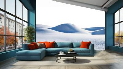 clean white snow landscape isolated Wall mural