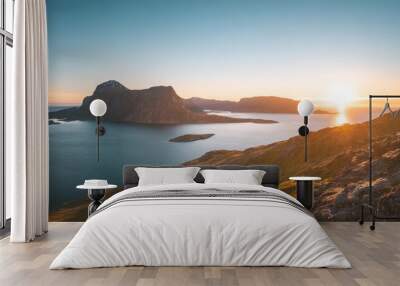 harsh nature of northern norway nordkapp north cape region mageroya island Wall mural