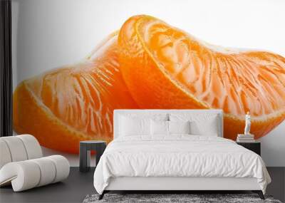 mandarin tangerine isolated on white background full depth of field Wall mural