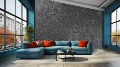 seamless asphalt texture background surface dark grey road cement ceramic sureface floor concrete pattern for construction decoration detail effect material rock stone stucco textured of terrazzo Wall mural