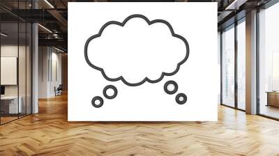 3D Rendering of a thought bubble for two people Wall mural