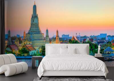 Bangkok, Wat Arun, The temple of dawn. Wat Arun is one of the major attraction of Bangkok, Thailand Wall mural