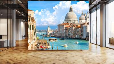 Venice, view of grand canal and basilica of santa maria della sa Wall mural