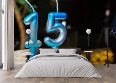 15 year cake Wall mural