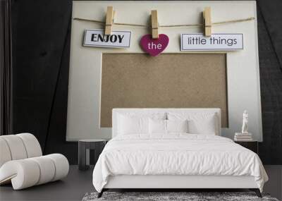 Enjoy The Llittle Things Picture Frame Wall mural