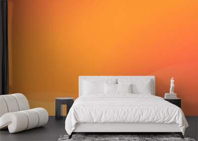 Abstract gradient orange background with wave Wall mural