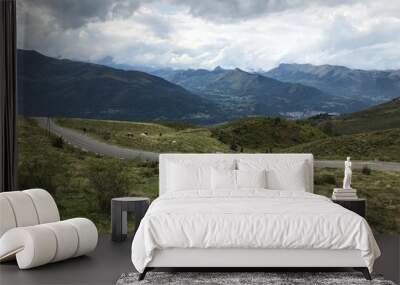 pyrenees nature landscape from the road Wall mural