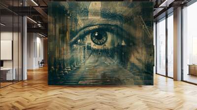 classic illustration inspired by the da vinci code novel mystery and conspiracy concept digital painting Wall mural